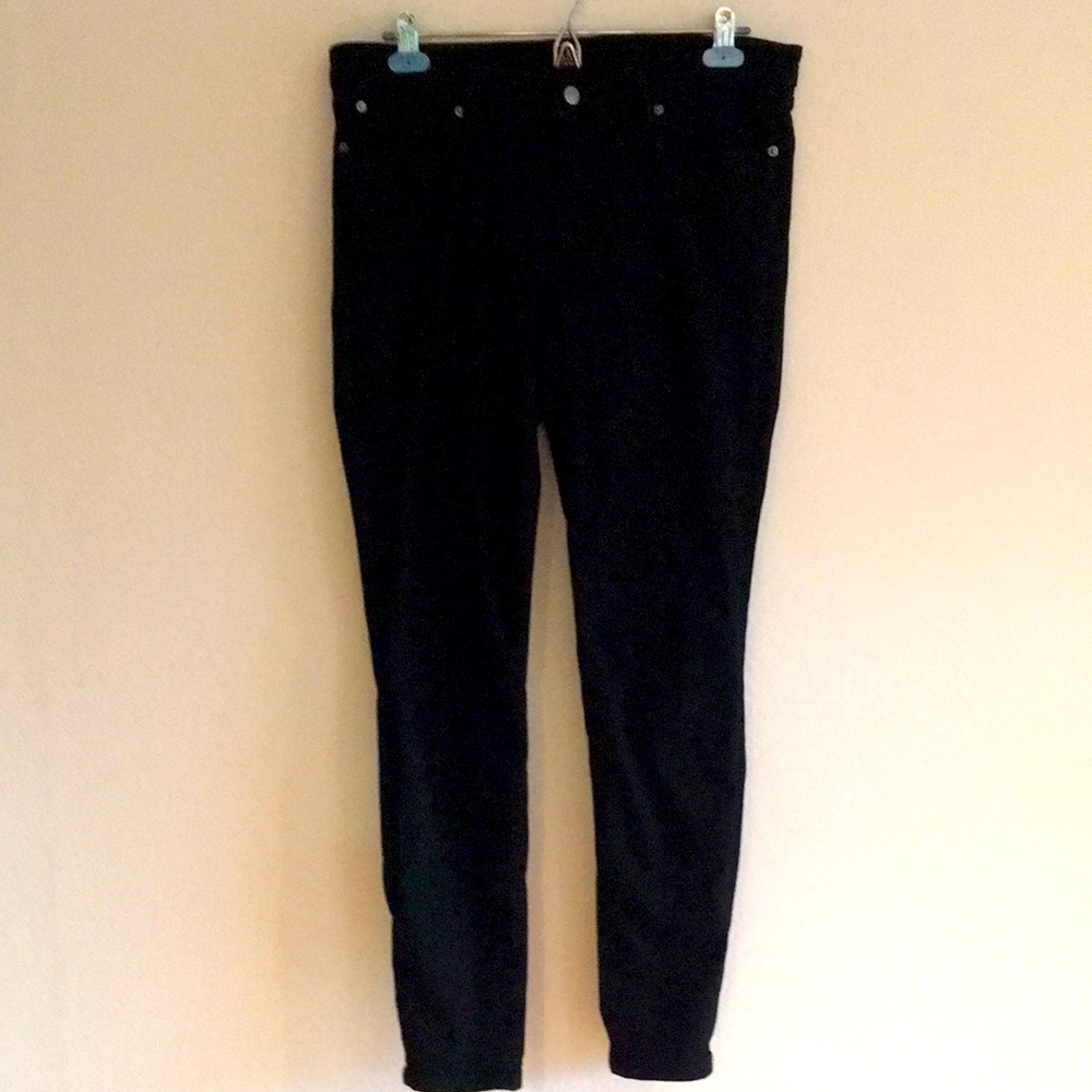 GAP Black Zip/Button Closure Stretch Leggings